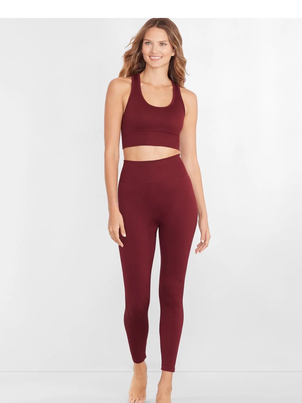 NWT Bare Necessities Merlot seamless ribbed High-Waist Leggings